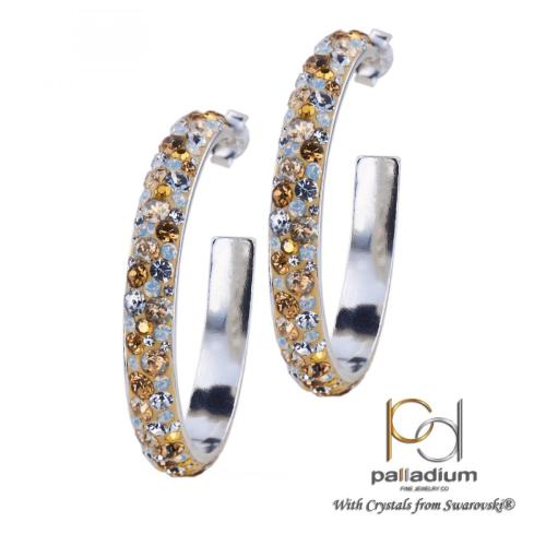 Orecchini d'argento con cristalli da Sw® SO308 Vintage