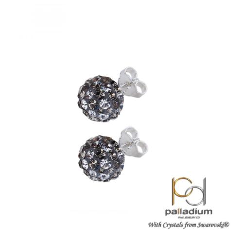 Orecchini d'argento con cristalli da Sw® SO302 Grey Boutique