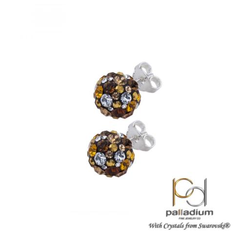 Orecchini d'argento con cristalli da Sw® SO302 Monte Carlo