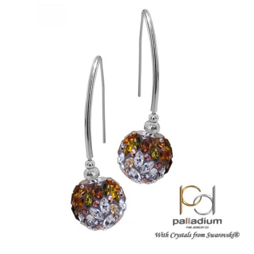 Orecchini d'argento con cristalli da Sw® SO331 Color Drops