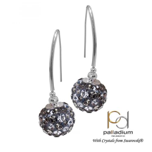 Orecchini d'argento con cristalli da Sw® SO331 Grey Boutique