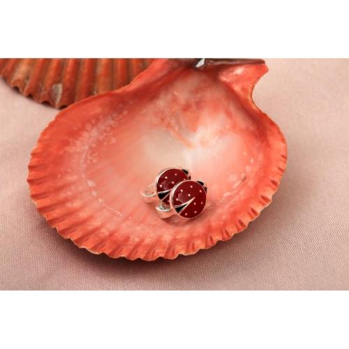 Orecchini d'argento "Coccinelle"