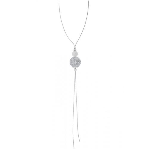 Collana d'argento con cristalli Sw® SK516 Crystal and White onyx