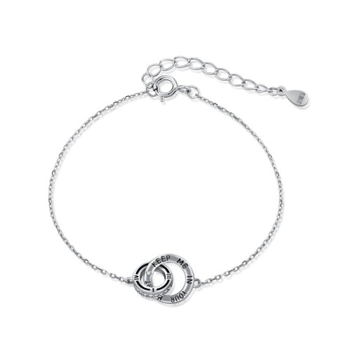 Bracciale d'argento  "Keep me in your heart"