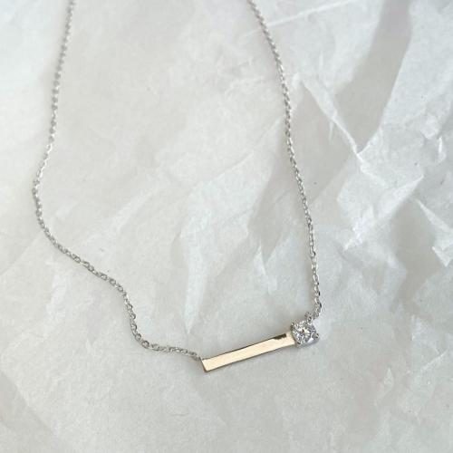 Collana in argento con piastrina e possibilità di incisione