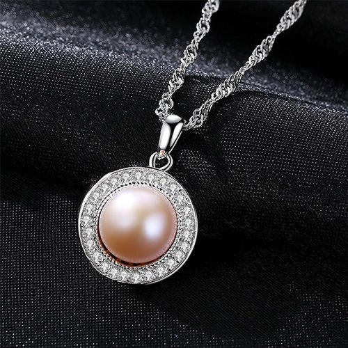 Collana in argento con perla "Luna Piena"