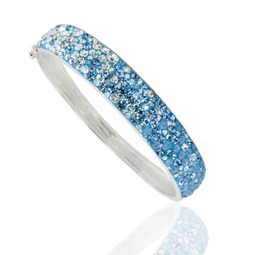 Bracciale d'argento con cristalli Sw® SG417 Deep Blue