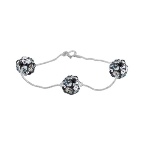 Bracciale d'argento con cristalli Sw® SG419 Late Night