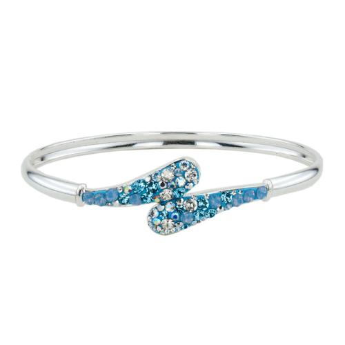 Bracciale d'argento con cristalli Sw® SG431 Deep Blue