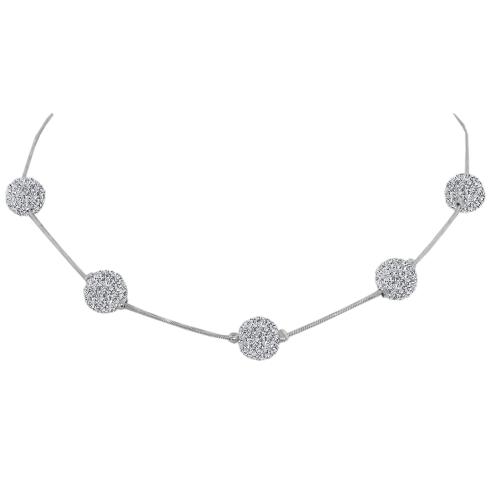 Collana in argento con cristalli Sw® SK511