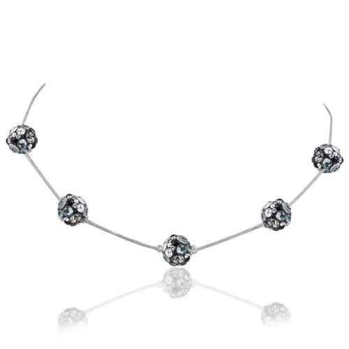 Collana d'argento con cristalli da Sw® SK511 Late Night