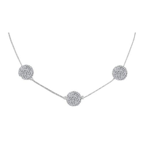 Collana in argento con cristalli Sw® SK512