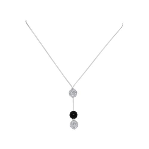 Collana d'argento con cristalli Sw® SK517