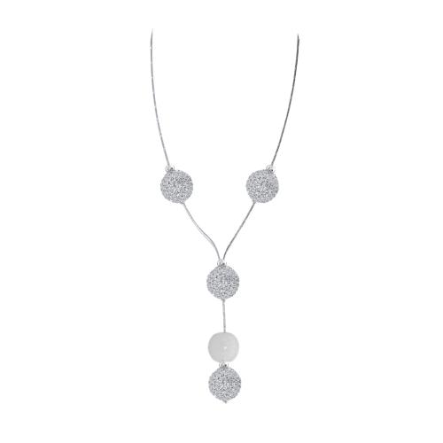 Collana d'argento con cristalli Sw® SK518