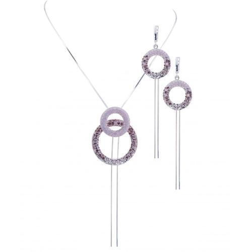 Set d'argento collana e orecchini con cristalli da Sw® SK521 Marilyn