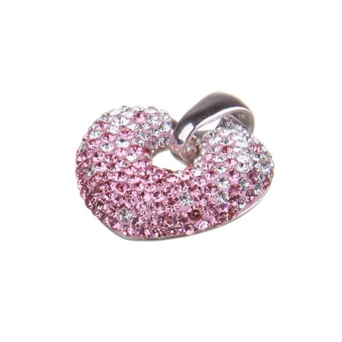 Pendente in argento con cristalli Sw®  SM247 Crystal and Light Rose