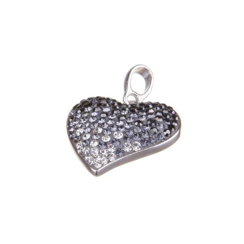 Pendente in argento con cristalli Sw®  SM269 Hematite Steel Crystal