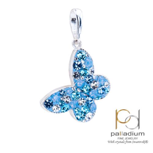 Pendente in argento con cristalli Sw®  SM289 Deep Blue