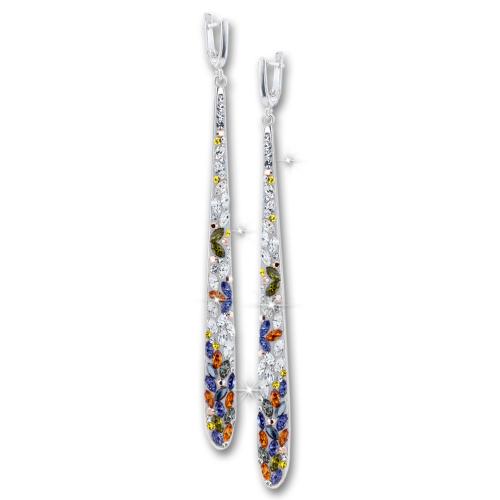 Orecchini in argento con cristalli Sw®  SO370 Colorful Drops