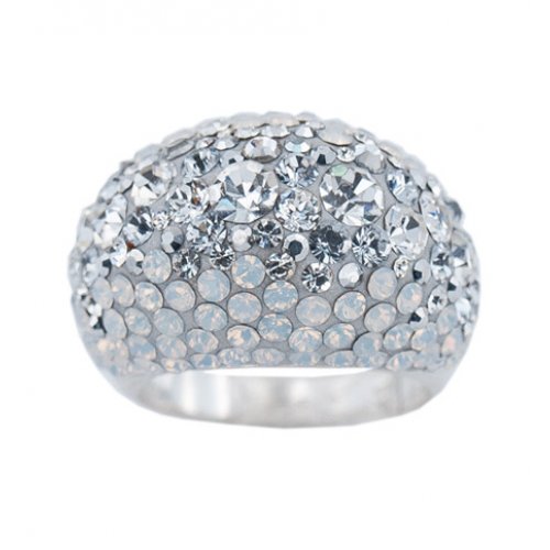 Anello in argento con cristalli da Sw® SP654 Silver Shade