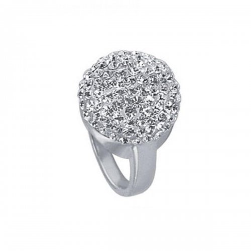 Anello d'argento con cristalli di Sw® SP602 Crystal