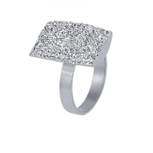 Anello d'argento con cristalli da Sw® SP608 Crystal