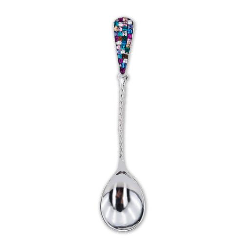 Cucchiaio d'argento con cristalli Sw® L1 Multicolor